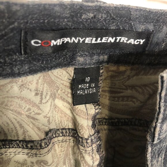 Vintage Ellen Tracy Company Jeans Women's 10 Straight Pockets Dark Grey Paisley - Picture 5 of 9